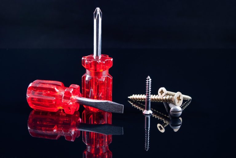 Screwdrivers, screws, red — MDF Strips Support Clean Edging for Custom Joinery